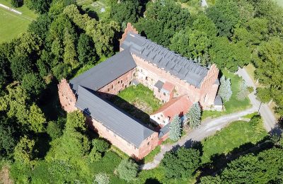 Château médiéval à vendre Barciany, Wiosenna, Varmie-Mazurie:  Drone