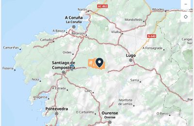 Maison de campagne à vendre Melide, Cabazás, Galice, Situation du bien