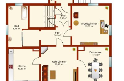 Propriété Radebeul, Plan d'étage 1