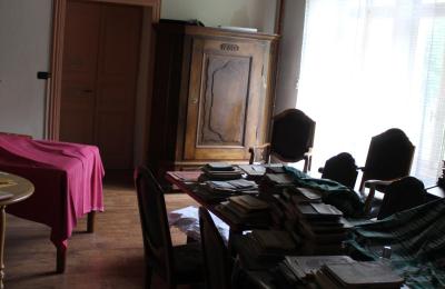 Demeure historique à vendre Faido, Tessin, Sala da pranzo restaurata con accesso indipendente al giardino