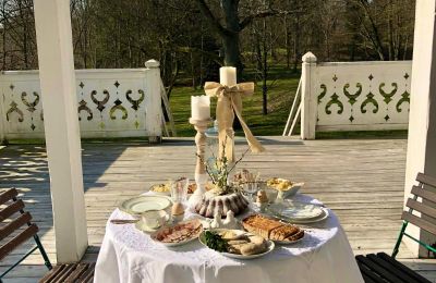 Manoir à vendre Role, Poméranie, Terrasse