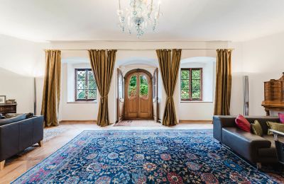 Château à vendre 4693 Desselbrunn, Haute-Autriche, ... und Blick über den Barockbalkon hinaus in den Garten