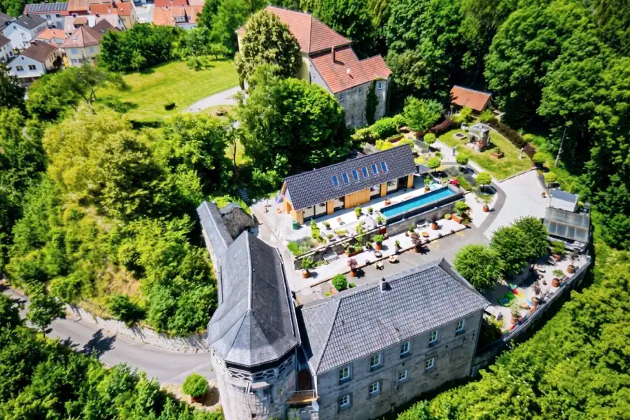 Château de Theisenort à Küps, vue aérienne