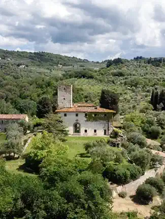 Demeure en Toscane avec tour, jardin et vue sur Florence, Villamagna, Toscane