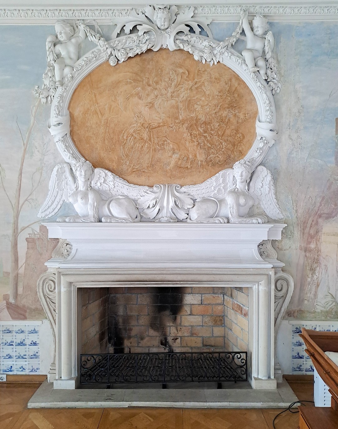 Otwock Wielki, musée, château près de Varsovie, Cheminée