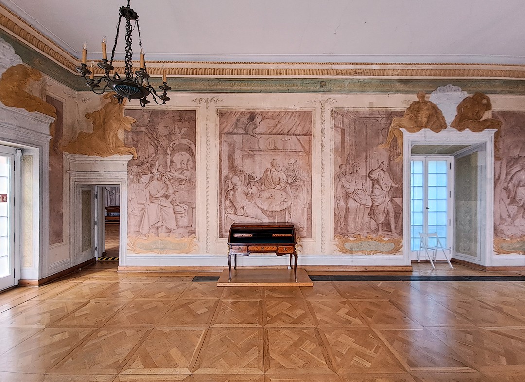 Otwock Wielki, musée, château près de Varsovie, Peinture murale